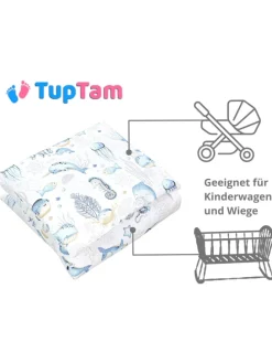 Unisex Baby Wiegenset 4-teilig in balticblau