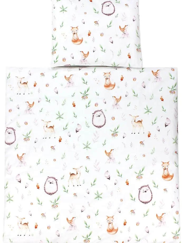 Unisex Baby Wiegenset 4-teilig in grün/beige