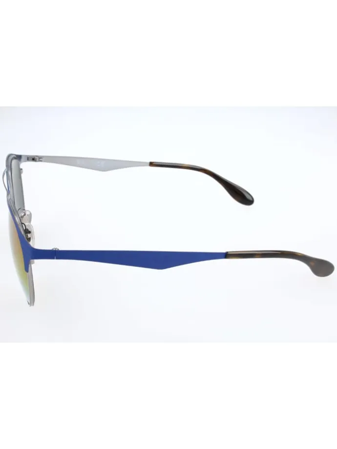 Unisex-Sonnenbrille in Blau/ Silber