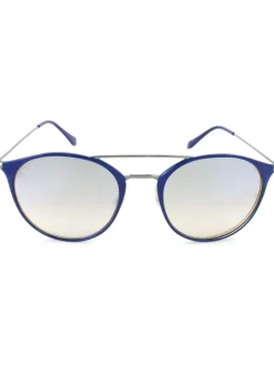 Unisex-Sonnenbrille in Dunkelblau/ Silber