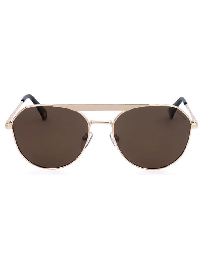 Unisex-Sonnenbrille in Gold/ Braun