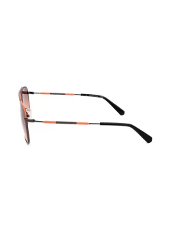 Unisex-Sonnenbrille in Schwarz/ Hellbraun