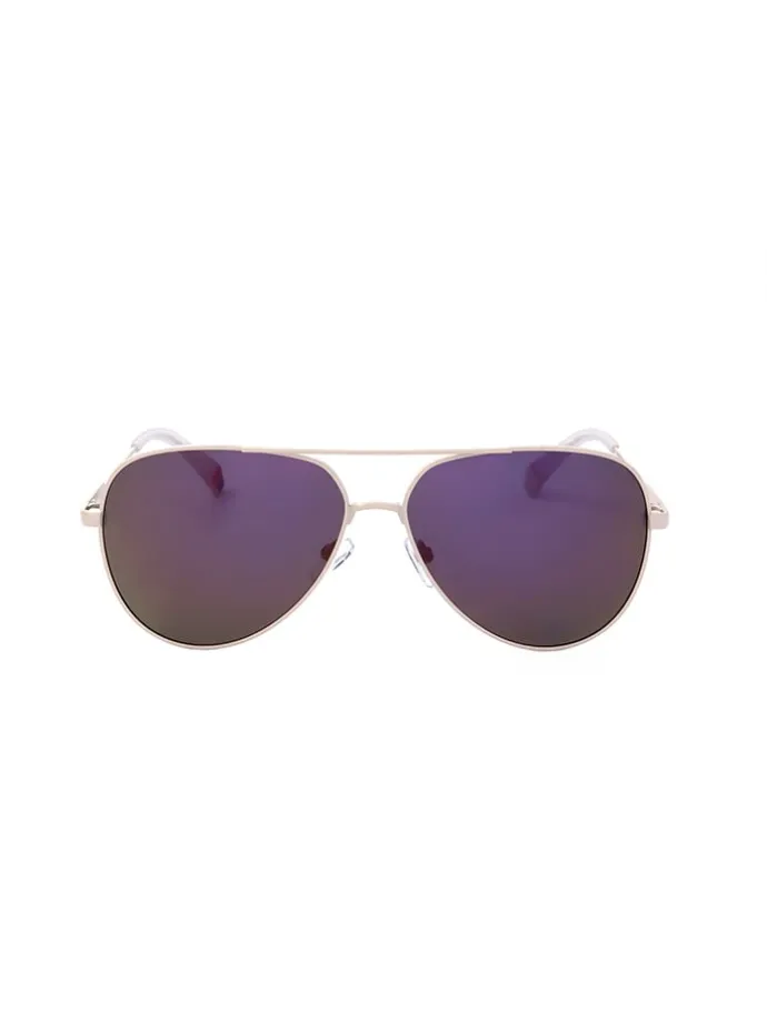 Unisex-Sonnenbrille in Weiß/ Lila
