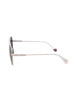 Unisex-Sonnenbrille in Weiß/ Lila