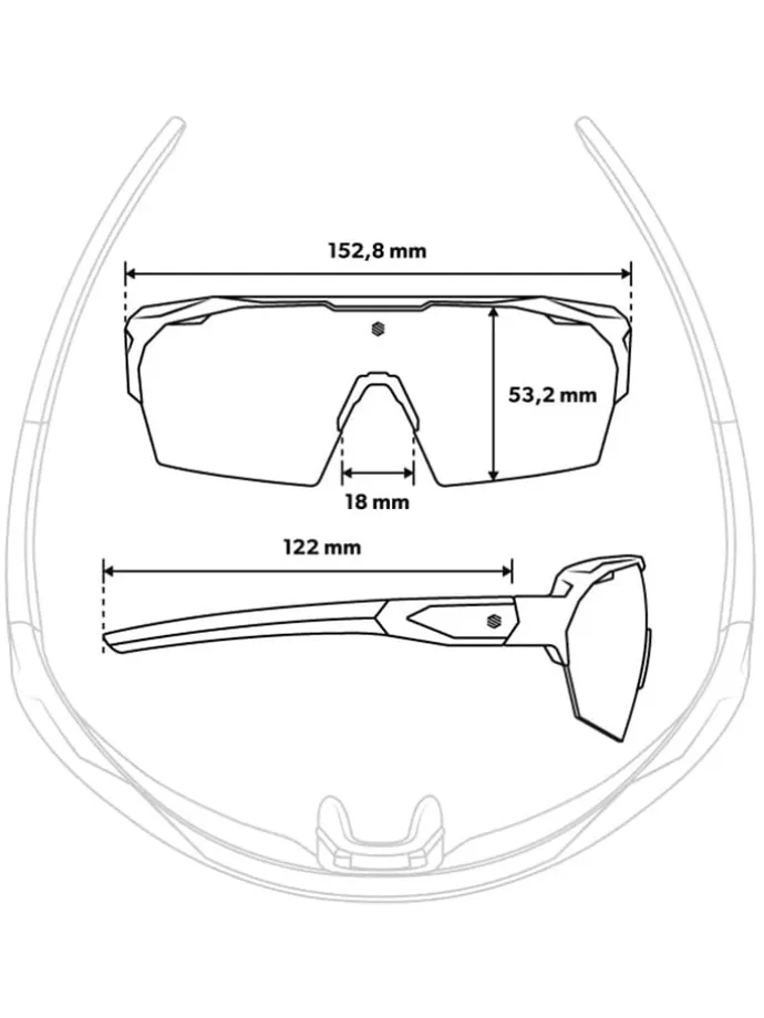 Unisex-Sportbrille "K4 SRX" in Beige/ Braun