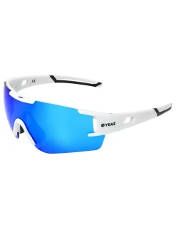 Unisex-Sportbrille "Sunblow" in Weiß/ Blau