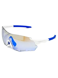 Unisex-Sportbrille "Sunelation" in Weiß-Blau/ Hellblau