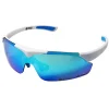 Unisex-Sportbrille "Sunup" in Weiß/ Blau