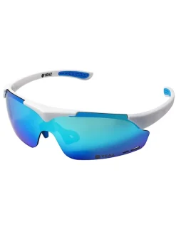 Unisex-Sportbrille "Sunup" in Weiß/ Blau