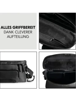 Universal Kinderwagen Organizer und Bauchtasche in schwarz