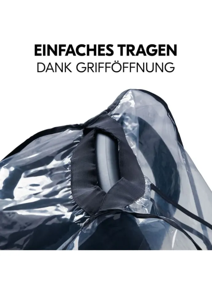 Universal Regenschutz für Babyschalen in schwarz,grau