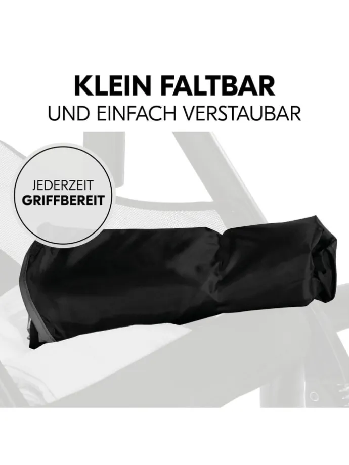 Universal Regenschutz für Kinderwagen Ba in schwarz,grau