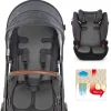 Universal Sommer Sitzauflage für Kinderwagen, in grau,schwarz