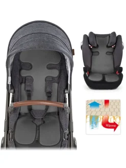 Universal Sommer Sitzauflage für Kinderwagen, in grau,schwarz