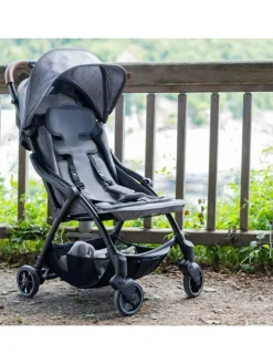 Universal Sommer Sitzauflage für Kinderwagen, in grau,schwarz