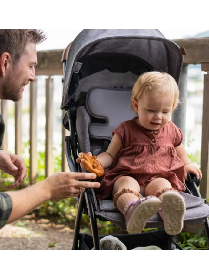 Universal Sommer Sitzauflage für Kinderwagen, in grau,schwarz