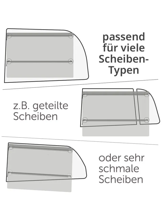 Universal Sonnenschutz Slide & Shade mit in grau