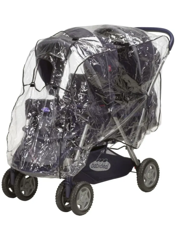 Universal-Regen-Verdeck für Geschwisterwagen in Transparent