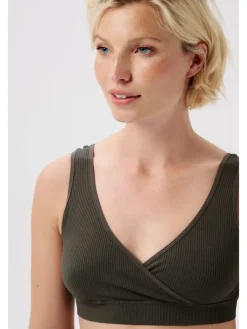 Unwattierte Still-Bh Gayla in Olive