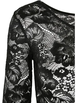 Urban Classics Damen Ladies Lace Longsleeve Body in black