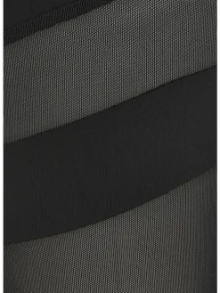 Urban Classics Damen Ladies High Waist Tech Mesh Cycle Shorts in black