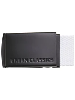 Urban Classics Unisex Canvas Belt Kids 2-Pack in black+white