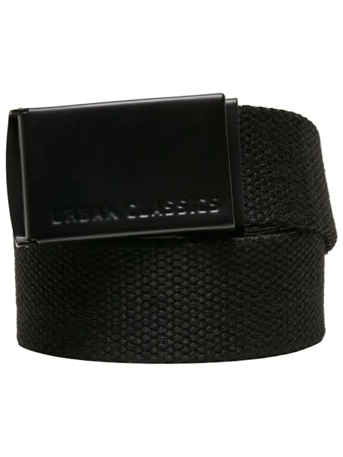Urban Classics Unisex Canvas Belt Kids 2-Pack in black+blue