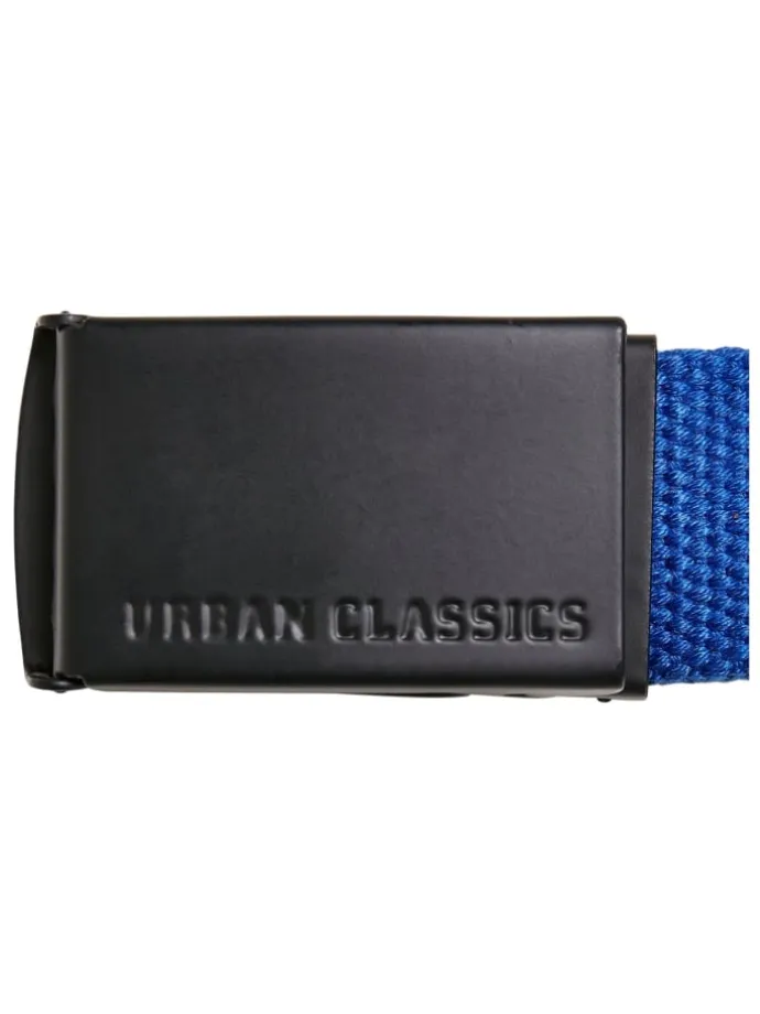 Urban Classics Unisex Canvas Belt Kids 2-Pack in black+blue