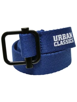 Urban Classics Unisex Industrial Canvas Belt Kids 2-Pack in black/blue