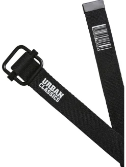Urban Classics Unisex Industrial Canvas Belt Kids 2-Pack in black/blue