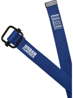 Urban Classics Unisex Industrial Canvas Belt Kids 2-Pack in black/blue