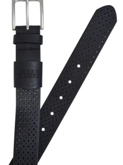 Urban Classics Unisex Synthentic Leather Perforated Belt in black