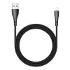 USB-auf-Lightning-Kabel 1,2m Fast Charge geflochten schwarz