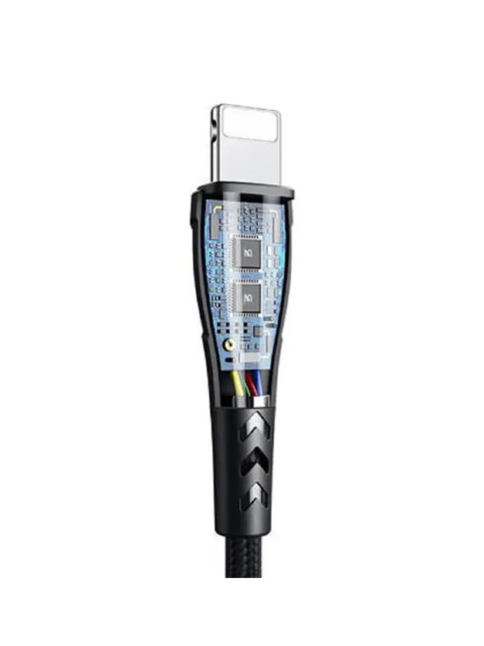 USB-auf-Lightning-Kabel 1,2m Fast Charge geflochten schwarz