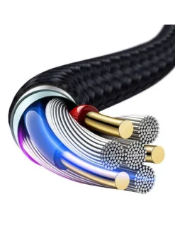 USB-auf-Lightning-Kabel 1,2m Fast Charge geflochten schwarz