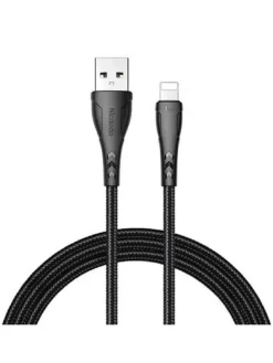 USB-auf-Lightning-Kabel 1,2m Fast Charge geflochten schwarz