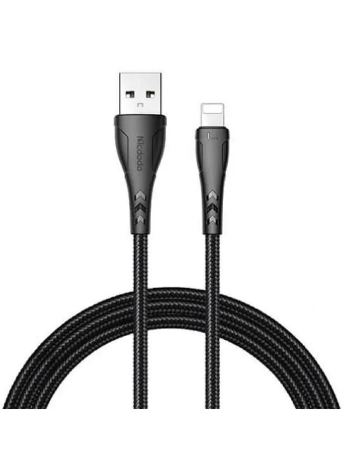 USB-auf-Lightning-Kabel 1,2m Fast Charge geflochten schwarz