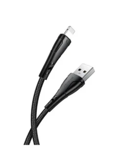 USB-auf-Lightning-Kabel 1,2m Fast Charge geflochten schwarz