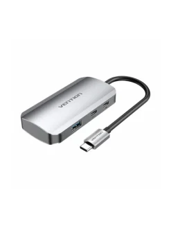 USB-C auf USB-C Dockingstation - 3x USB3.0, PD 0,15m grau - USB-C, 3x USB3.0