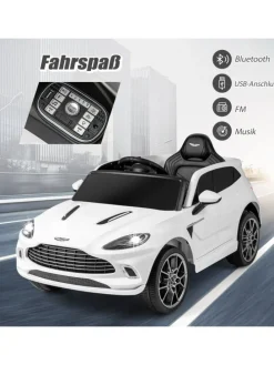 12V Elektroauto Aston Martin DBX in Weiß