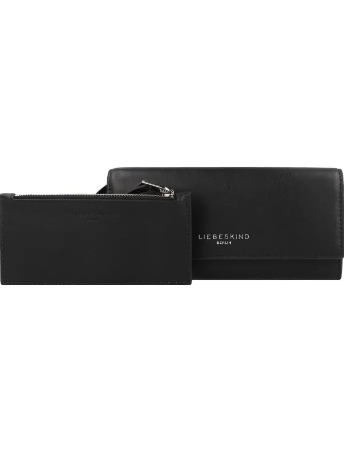 Valentina Geldbörse RFID Schutz Leder 19 cm in black
