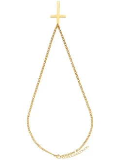Vergold. Halskette mit Anhänger - (L)26 cm