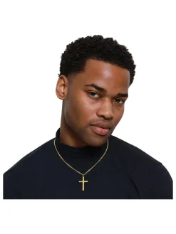 Vergold. Halskette mit Anhänger - (L)26 cm