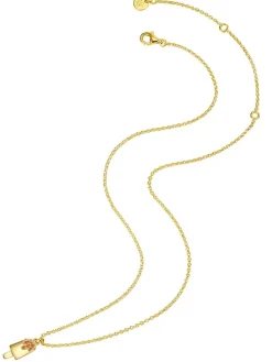 Vergold. Halskette mit Anhänger - (L)35 cm