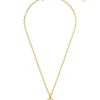 Vergold. Halskette mit Anhänger - (L)42 cm