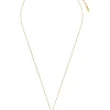 Vergold. Halskette mit Edelsteinen - (L)42 cm