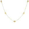 Vergold. Halskette mit Schmuckelementen - (L)45 cm