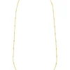 Vergold. Halskette mit Schmuckelementen- (L)55 cm