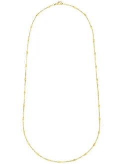 Vergold. Halskette mit Schmuckelementen- (L)55 cm