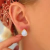Vergold. Ohrstecker mit Edelsteinen
